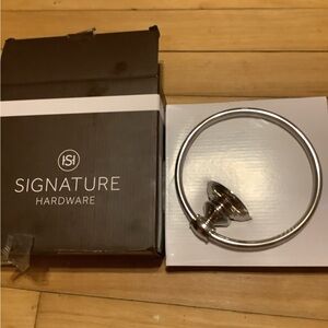 Signature Hardware Silver Towel Ring